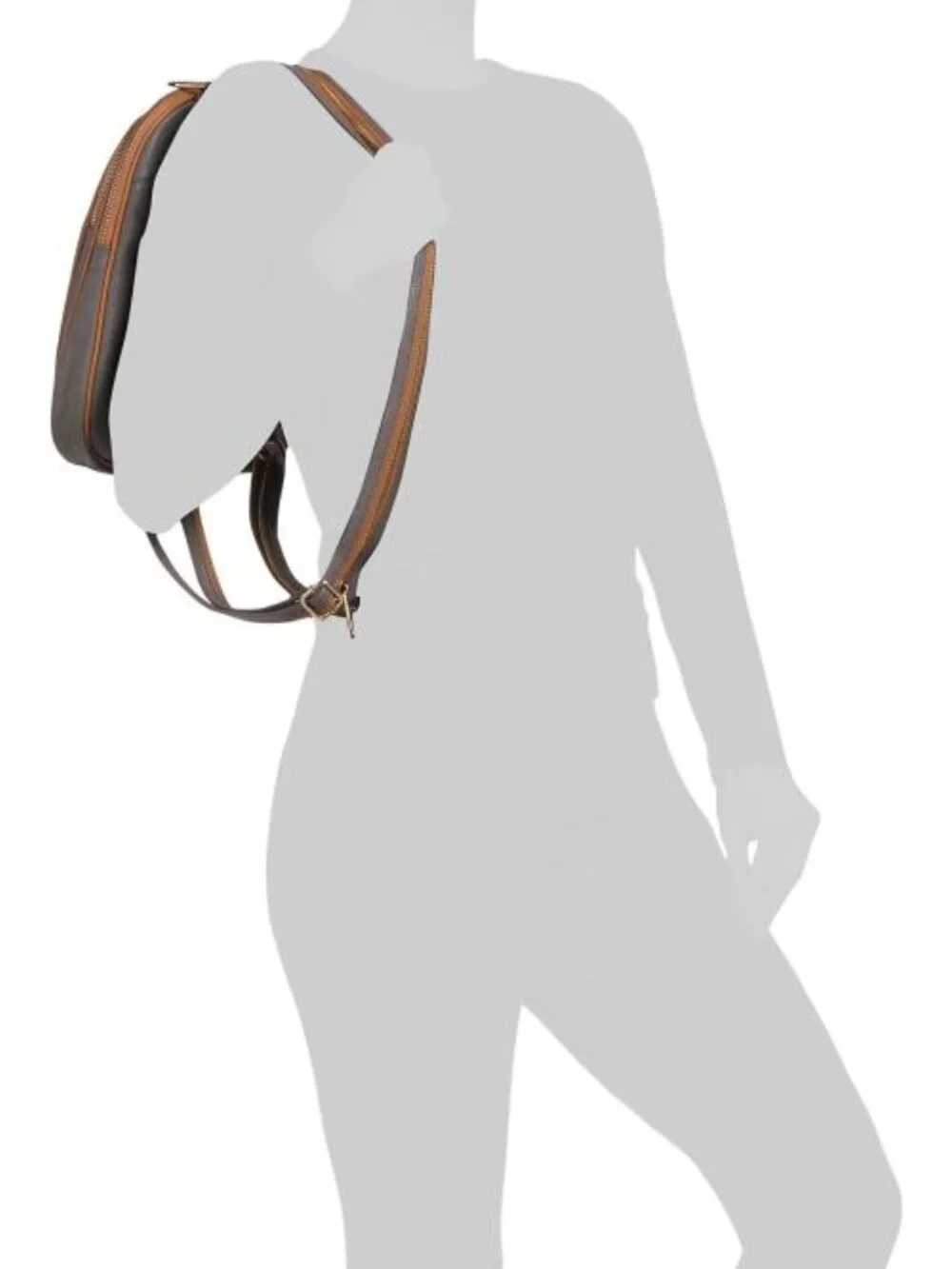 VALENTINA Made In Italy Leather Dome Backpack